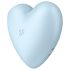 Satisfyer Cutie Heart - akumulators klitora vibrators ar gaisa viļņiem (zils)