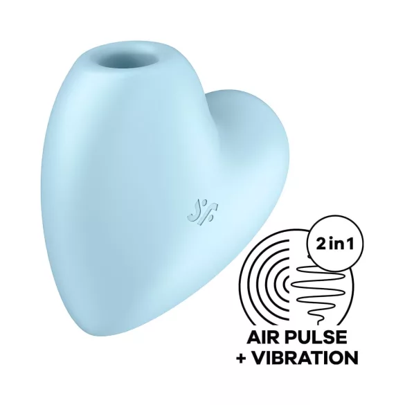 Satisfyer Cutie Heart - klitora stimulators ar gaisa viļņiem uzlādējams zils