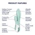 Satisfyer Air Pump Bunny 5 - gudrs uzpūšamais vibrators (piparmētra)