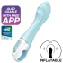 Satisfyer Air Pump Vibrator 5 - lietotnes vadāms (zils)