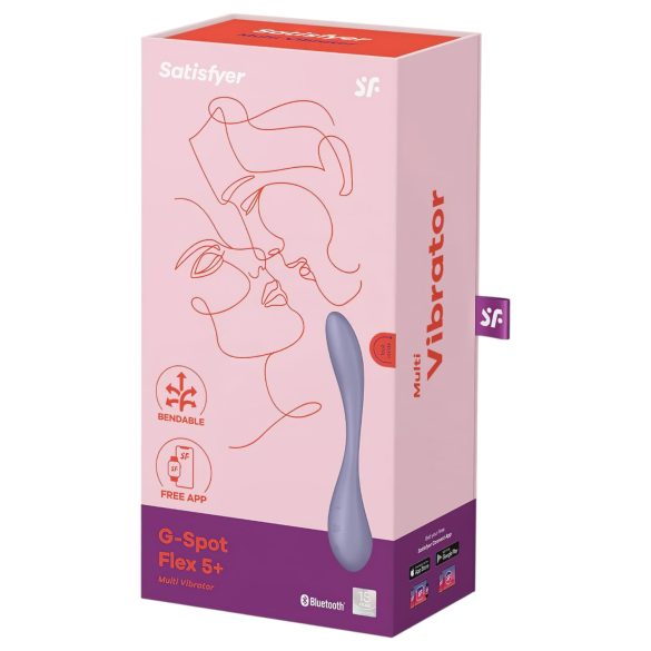 Satisfyer G-spot Flex 5 - G-punkta vibrators ar lietotni violets