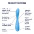 Satisfyer G-Spot Flex 4 - gudrs G punkta vibrators (tirkīzs)