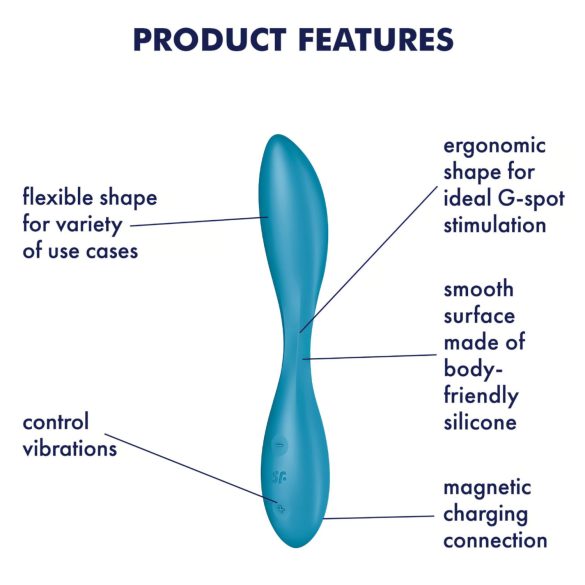 Satisfyer G-spot Flex 1 - uzlādējams, ūdensizturīgs G-punkta vibrators (zaļš)