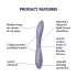 Satisfyer G-spot Flex 2 - G-punkta vibrators, uzlādējams, ūdensizturīgs, violets