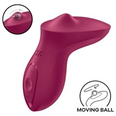   Satisfyer Exciterrr - klitora vibrators ar rotējošām pērlītēm sarkans
