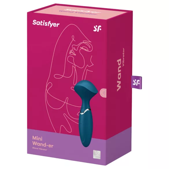 Satisfyer Mini Wand-er - ūdensizturīgs masāžas vibrators (zils)