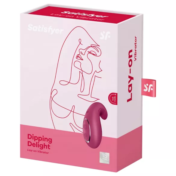 Satisfyer Dipping Delight - uzlādējams klitora vibrators (sarkans)