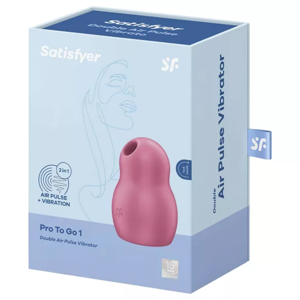 Satisfyer Pro To Go 1 - uzlādējams, gaisa viļņu klitora stimulators (sarkans)