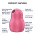 Satisfyer Pro To Go 1 - akumulators, gaisa viļņu klitora stimulators (sarkans)