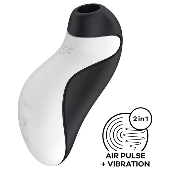Satisfyer Orca - klitorālais masāžas vibrators ūdensizturīgs melns balts