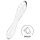 Satisfyer Dazzling Crystal 1 - divpusējs stikla dildo (caurspīdīgs)