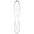 Satisfyer Dazzling Crystal 1 - divpusējs stikla dildo (caurspīdīgs)