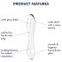 Satisfyer Dazzling Crystal 1 - divpusējs stikla dildo (caurspīdīgs)