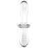 Satisfyer Double Crystal - divpusējs stikla dildo (caurspīdīgs)