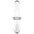Satisfyer Double Crystal - stikla divpusējs dildo caurspīdīgs