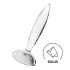 Satisfyer Kristāla spīdums - rievots stikla dildo (caurspīdīgs)