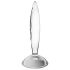 Satisfyer Kristāla spīdums - rievots stikla dildo (caurspīdīgs)
