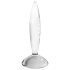 Satisfyer Kristāla spīdums - rievots stikla dildo (caurspīdīgs)