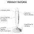 Satisfyer Kristāla spīdums - rievots stikla dildo (caurspīdīgs)