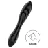 Satisfyer Dazzling Crystal 1 - stikla divpusējs dildo melns