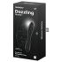 Satisfyer Dazzling Crystal 1 - stikla divpusējs dildo melns