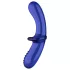 Satisfyer Double Crystal - divpusējs stikla dildo zils