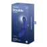 Satisfyer Double Crystal - divpusējs stikla dildo zils