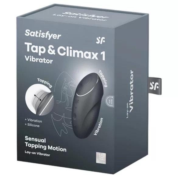 Satisfyer Tap & Climax 1 - klitora vibrators 2in1 melns