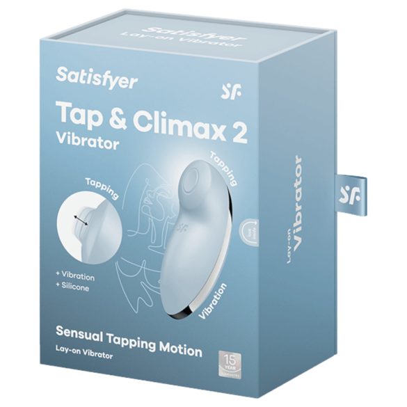 Satisfyer Tap & Climax 2 - klitora stimulators un vibrators 2in1 zils