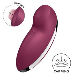   Satisfyer Tap & Climax 2 - sieviešu vibrators un klitora stimulators, sarkans