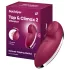 Satisfyer Tap & Climax 2 - 2in1 klitora stimulators un vibrators (sarkans)