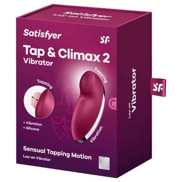 Satisfyer Tap & Climax 2 - 2in1 klitora stimulators un vibrators (sarkans)