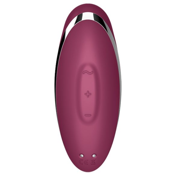 Satisfyer Tap & Climax 2 - sieviešu vibrators un klitora stimulators, sarkans