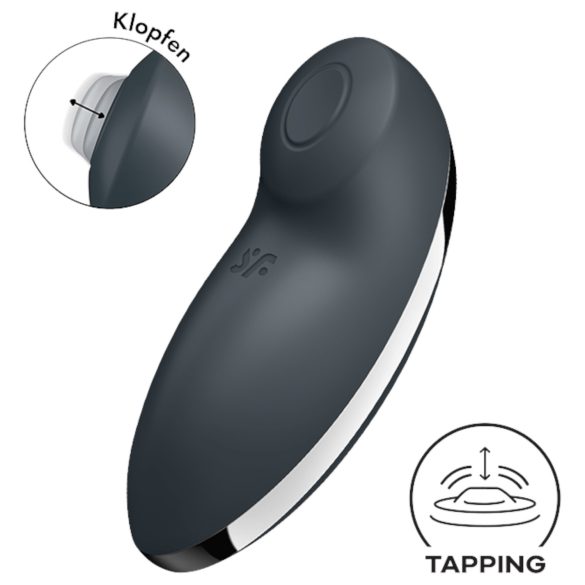 Satisfyer Tap & Climax 2 - 2in1 klitora vibrators (pelēks)