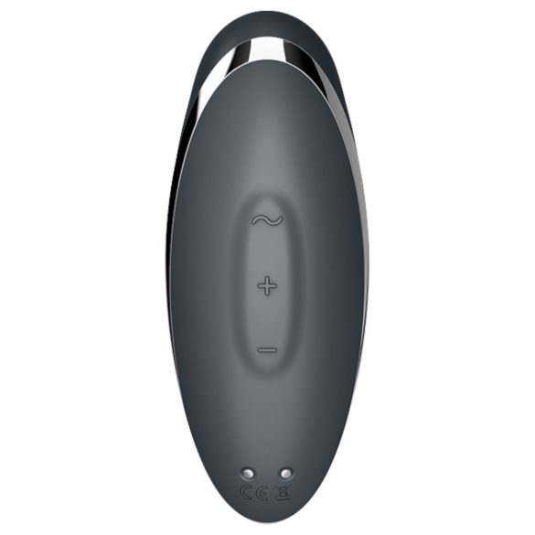 Satisfyer Tap & Climax 2 - klitora vibrators ar vibrāciju 2in1 pelēks