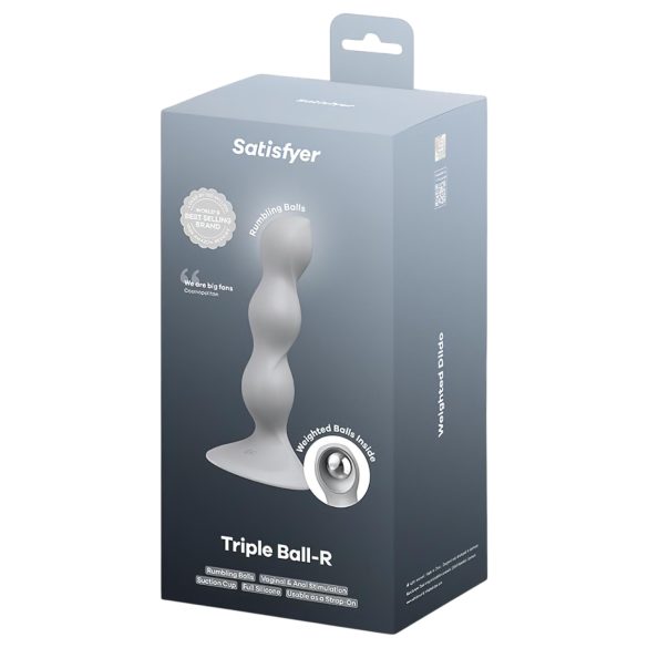 Satisfyer Triple Ball-R - anālais lodīšu dildo pelēks
