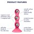 Satisfyer Triple Ball-R - anālais vibrators ar lodītēm rozā