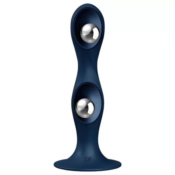 Satisfyer Double Ball-R - iegurņa muskuļu treniņa lodītes zilas