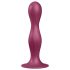 Satisfyer Double Ball-R - piesūcekņa dildos ar svaru, sarkans