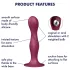 Satisfyer Double Ball-R - piesūcekņa dildos ar svaru, sarkans