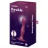 Satisfyer Double Ball-R - piesūcekņa dildos ar svaru, sarkans