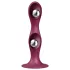 Satisfyer Double Ball-R - piesūcekņa dildos ar svaru, sarkans