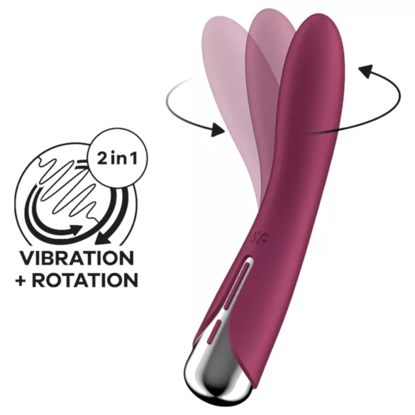 Satisfyer Spinning Vibe 1 - rotējošas galviņas G-punkta vibrators (sarkans)