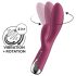 Satisfyer Spinning Rabbit 1 - rotējošs klitora stimulators (sarkans)