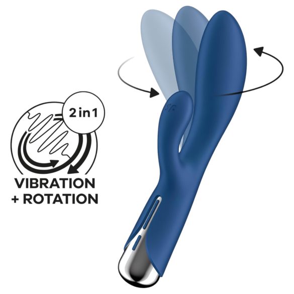 Satisfyer Spinning Rabbit 1 - vibrators ar rotējošu klitora stimulāciju zils