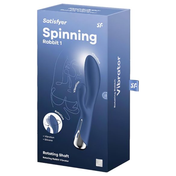 Satisfyer Spinning Rabbit 1 - vibrators ar rotējošu klitora stimulāciju zils