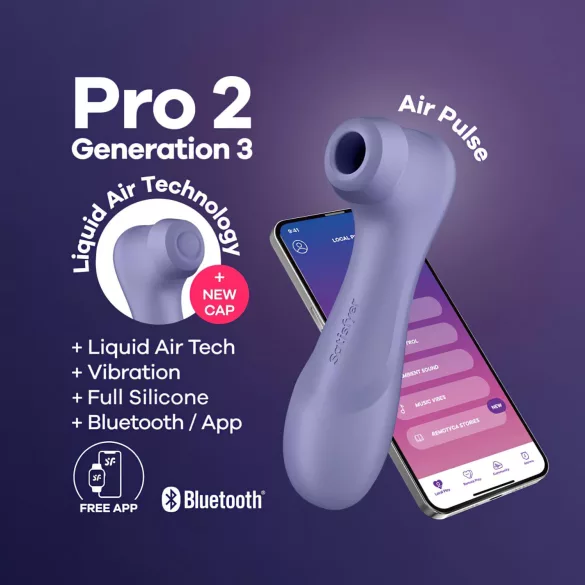 Satisfyer Pro 2 Gen3 - klitorālais stimulators ar gaisa viļņiem violets
