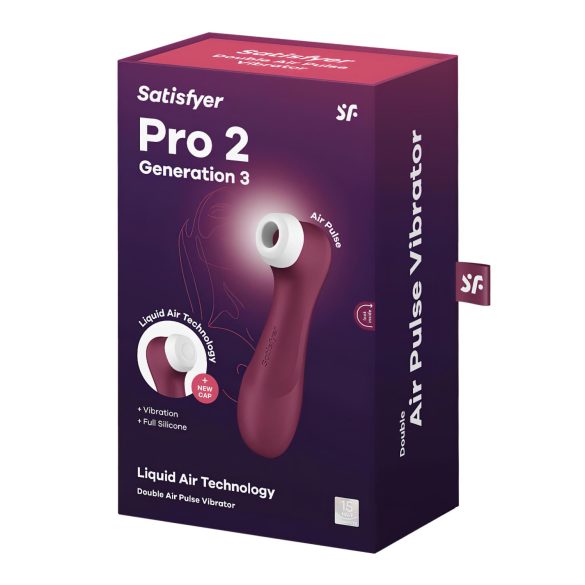 Satisfyer Pro 2 Gen3 - akumulatora klitora stimulators ar gaisa viļņiem sarkans