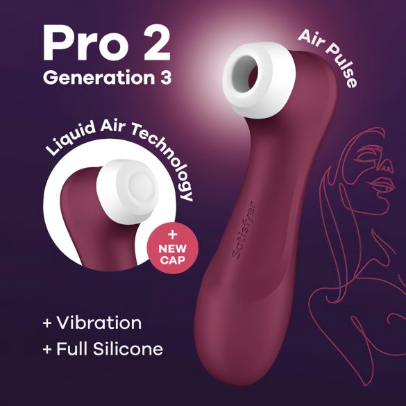 Satisfyer Pro 2 Gen3 - akumulatora klitora stimulators ar gaisa viļņiem sarkans