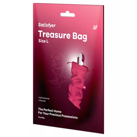 Satisfyer Treasure Bag L - diskrēta uzglabāšanas soma liela rozā